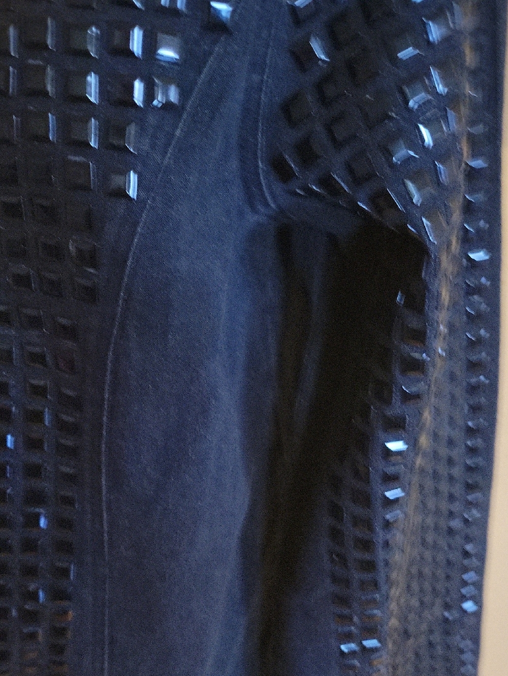 Womens Black Textured Zip-Front Jacket - Picture 2 of 7